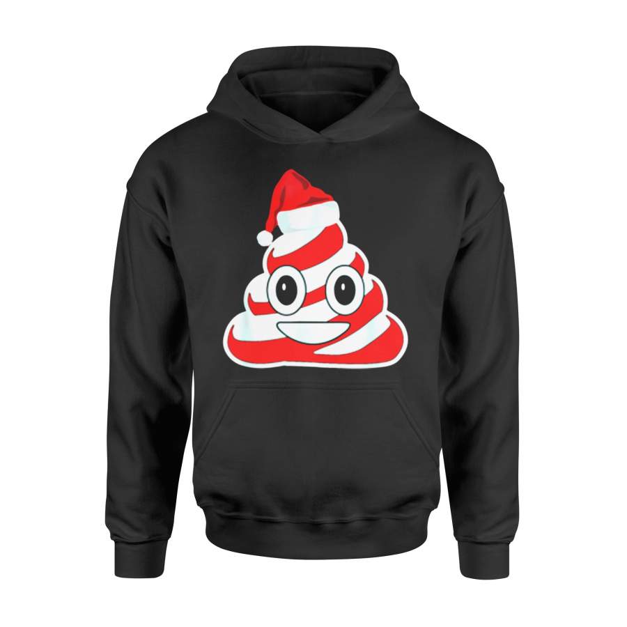 Christmas gift idea Candy Cane Poop Emoji Funny T-Shirt – Standard Hoodie