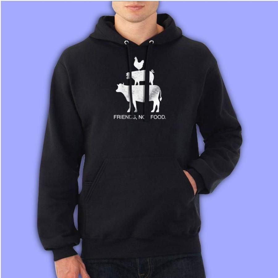 Vegetarian Farm Animal Friends Not Food Vegan Cow Pig Chicken Py 2 Men’S Hoodie