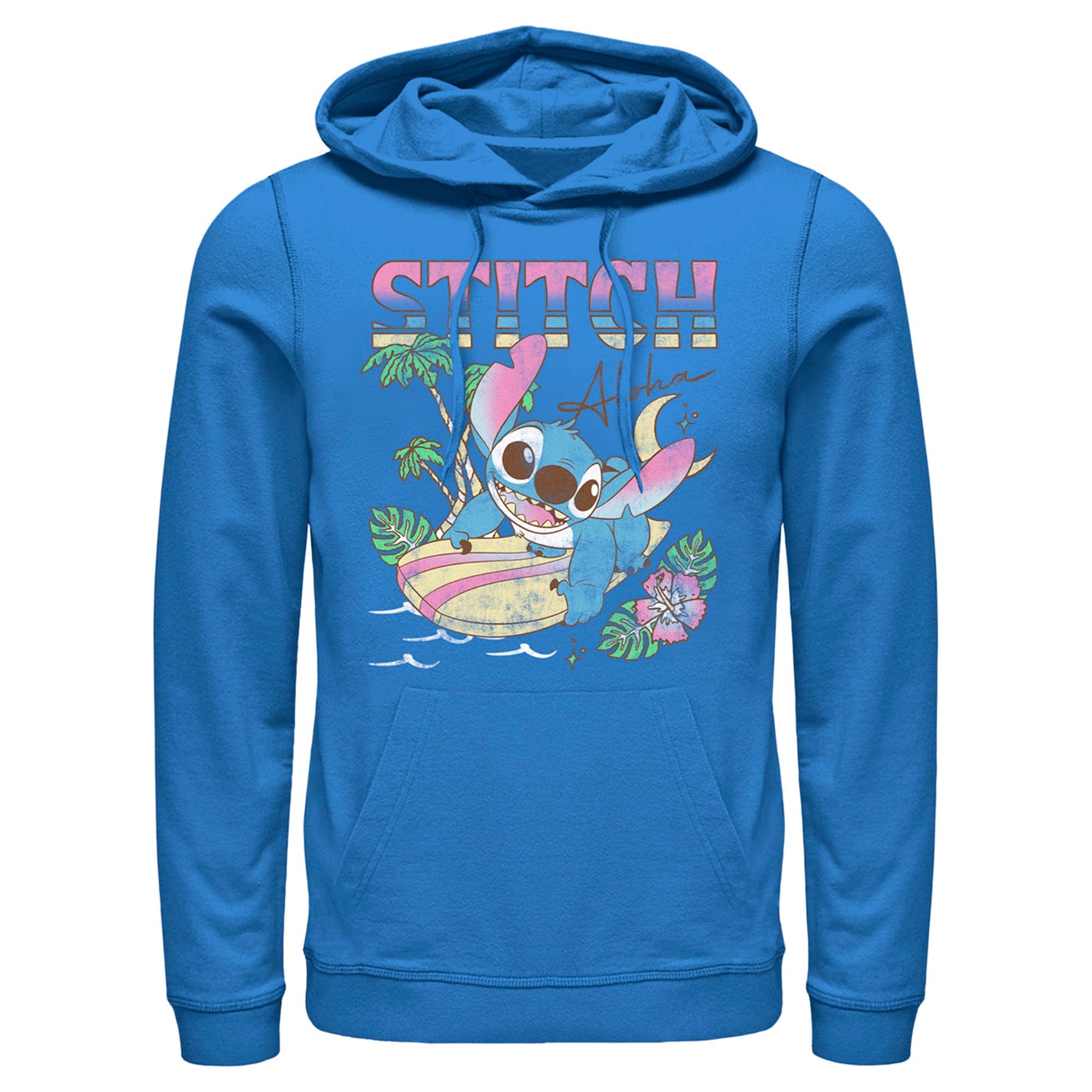 Men’S Lilo & Stitch Surfing Stitch Pull Over Hoodie