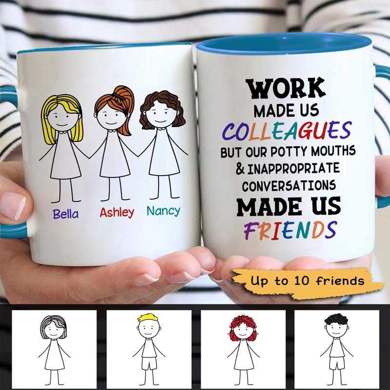 Stick Colleagues Friends Personalized Mug