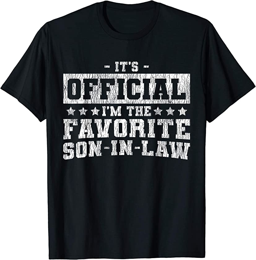 Vintage The Favorite Son In Law Proud Father Mother in Law T-Shirt