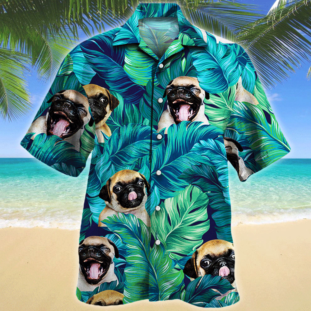 Pug Dog Lovers Gift Hawaiian Shirt For Aloha Ha38554