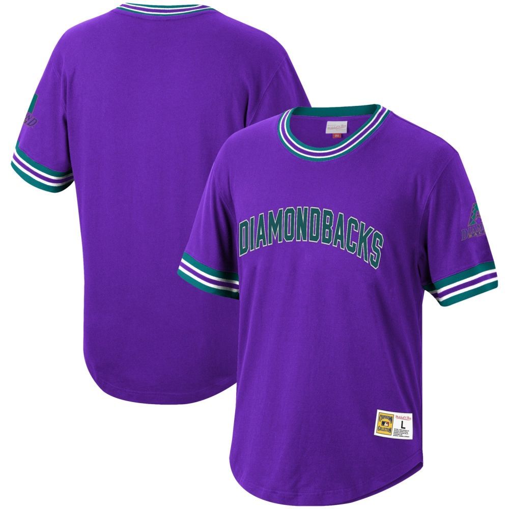 Youth Arizona Diamondbacks Mitchell Ness Purple Cooperstown Collection Wild Pitch Jersey T Shirt