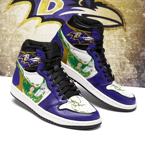 Baltimore Ravens Jd Customized High-top Jordan Shoes Sport Sneakers