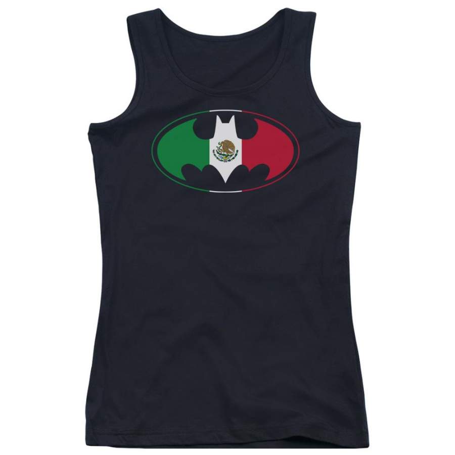 Batman – Mexican Flag Shield Juniors Tank Top