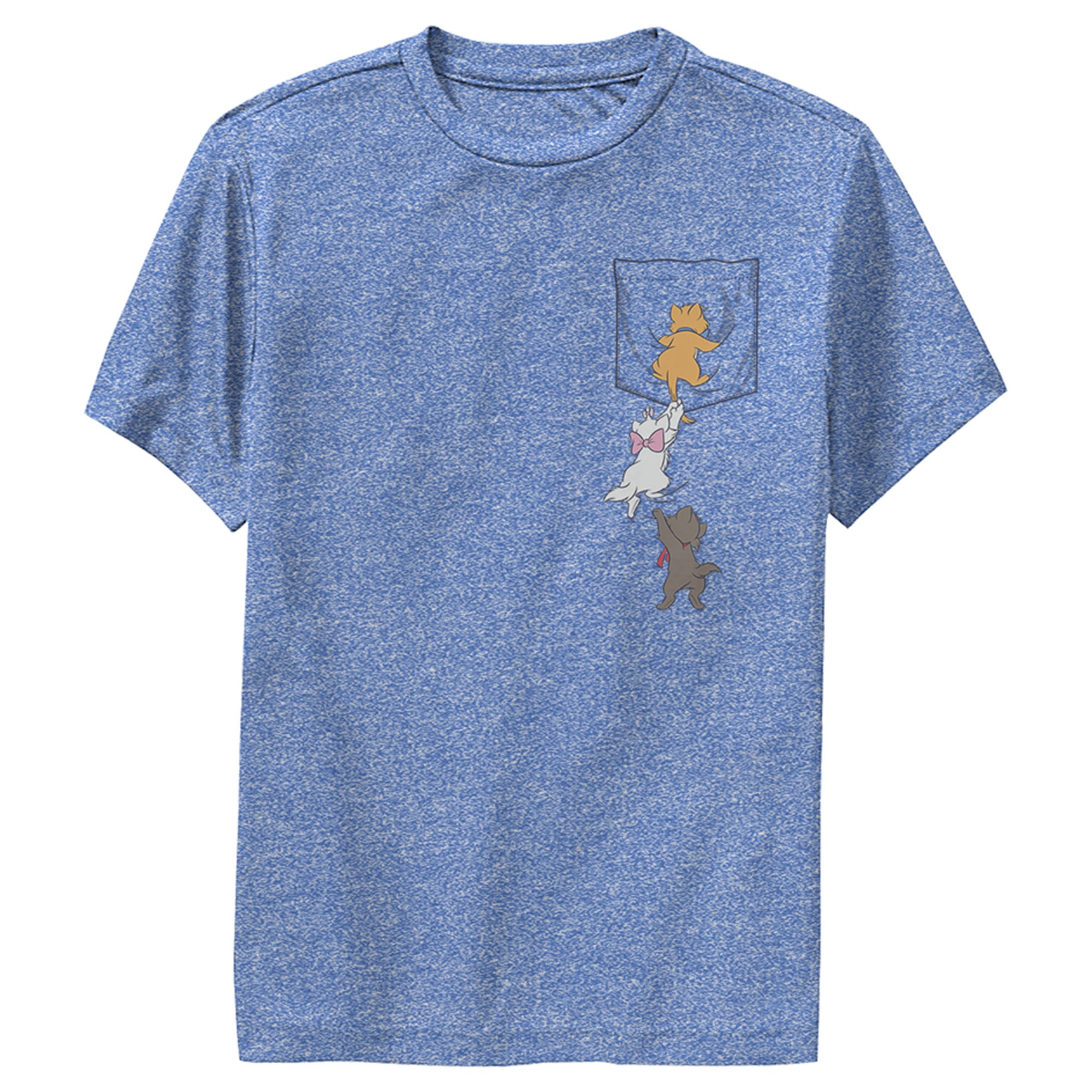 Boy’S Aristocats Kittens Climbing Pocket Badge Performance Tee