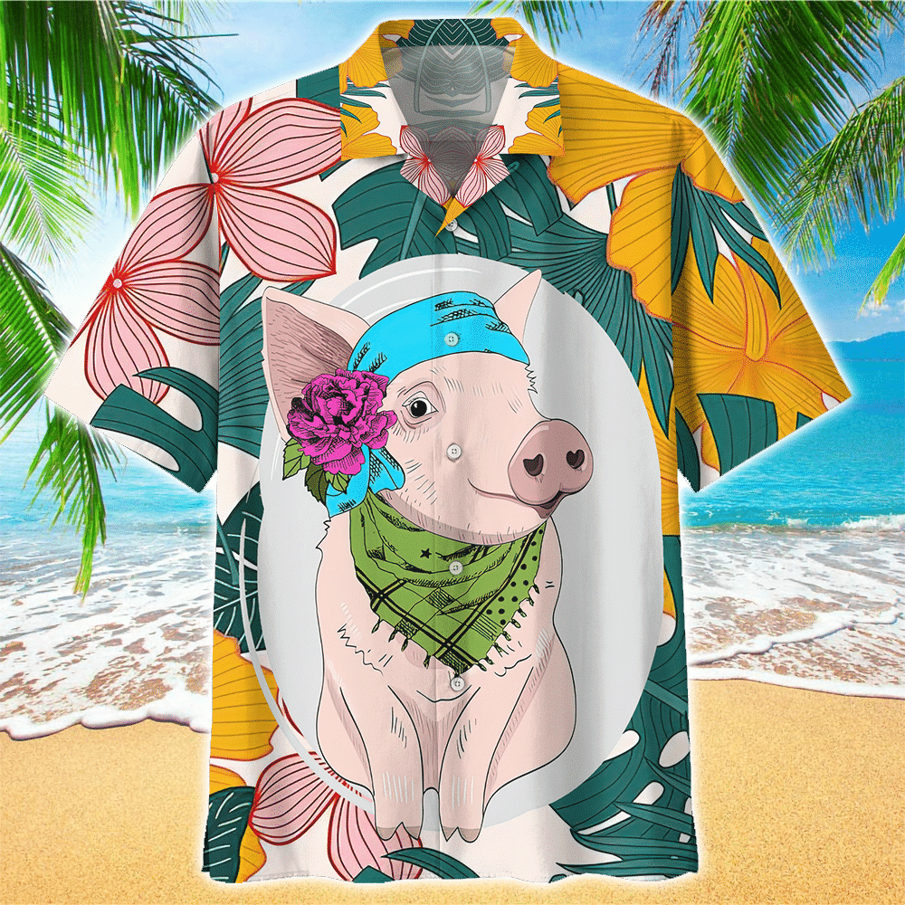 Pig Hawaii Shirt Aloha Tropical Sleeve Summer All Size Ha73829