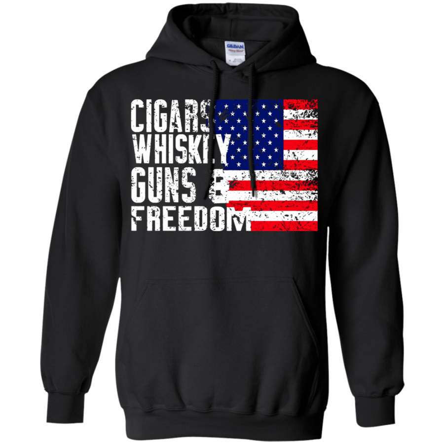 AGR America Independence Day Cigars Whiskey Guns And Freedom Hoodie