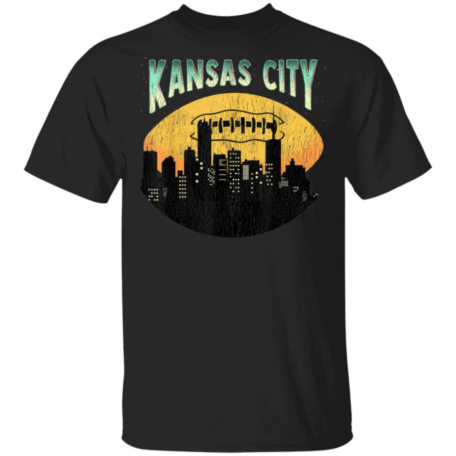 Kansas City Football Shirt  Kansas City Skyline GIFT TShirt