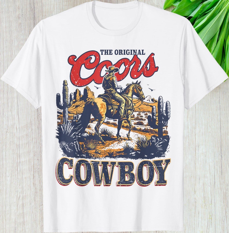 The Original Coors Cowboy Shirt, Western Country Custom Gift For Fans, Vintage Hoodie Long Sleeve Graphic Tee, Beer Retro Cowboys Gift