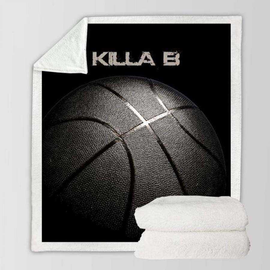 Basketball Black Customized Blanket With Name