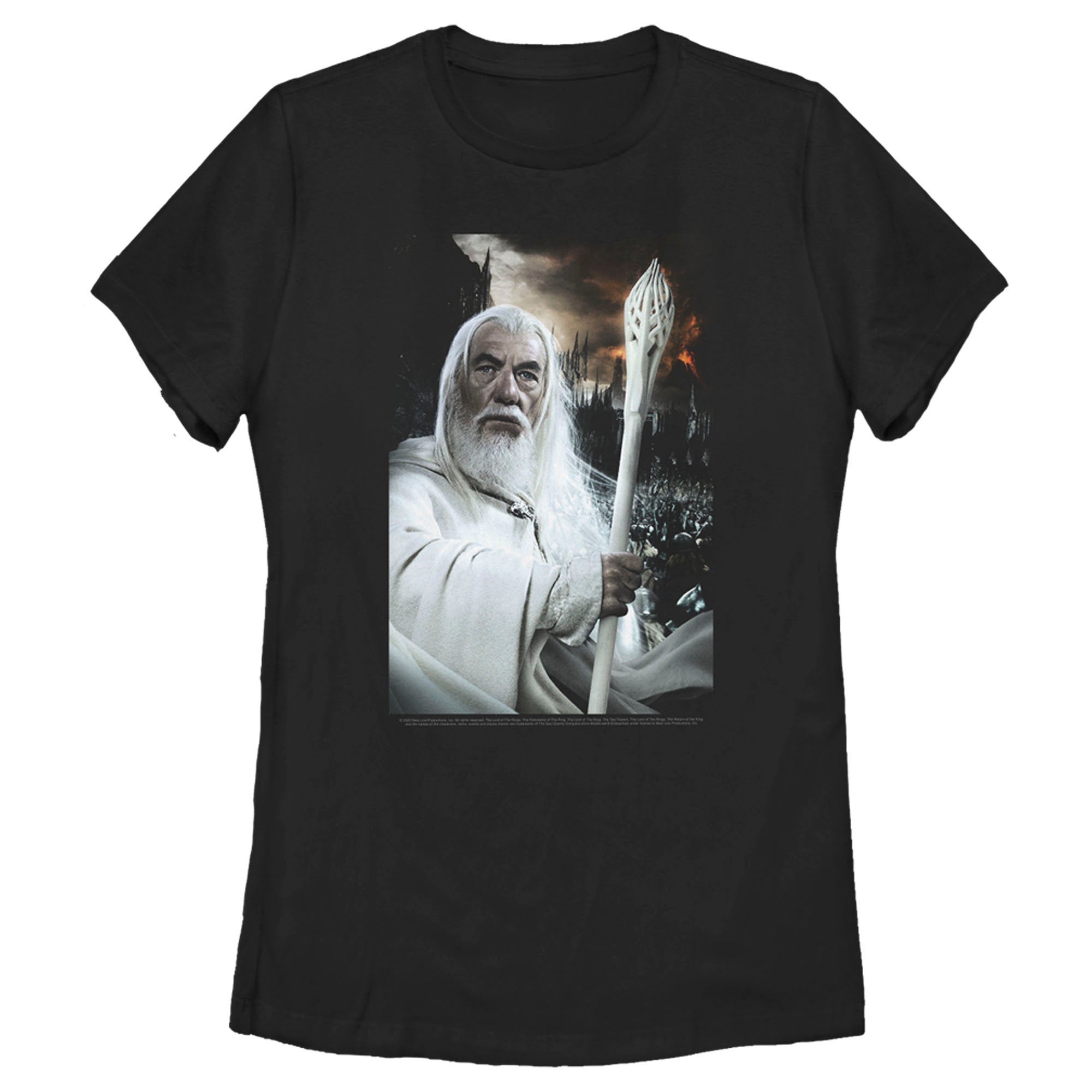 The Lord Of The Rings Women’S Fellowship Of The Ring Gandalf Portrait  T-Shirt