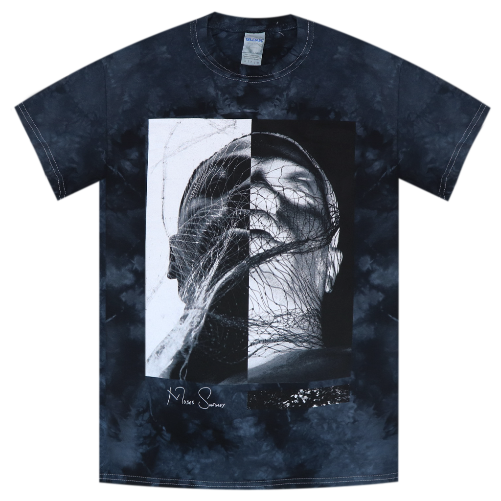 Inverted Black Crystal Tie Dye T-Shirt