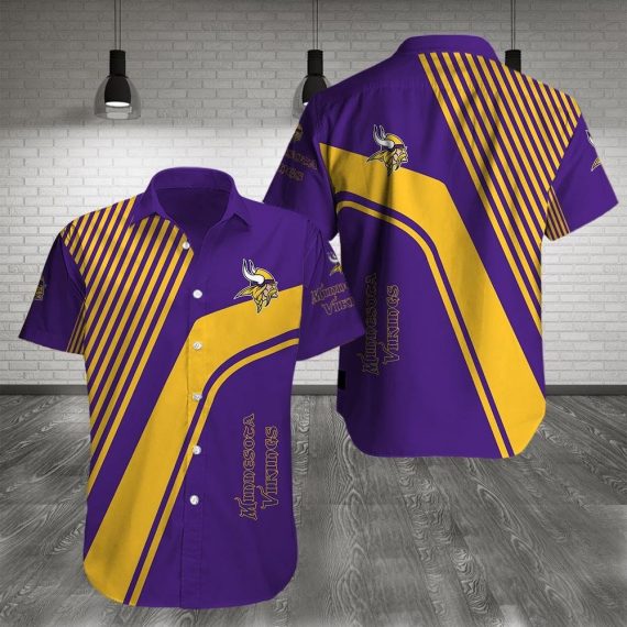 Minnesota Vikings Hawaiian Short Sleeves Shirt Best Gift For Fans