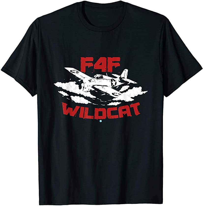 WW2 F4F Wildcat Shirt Vintage Machine Veteran Pilot Tee