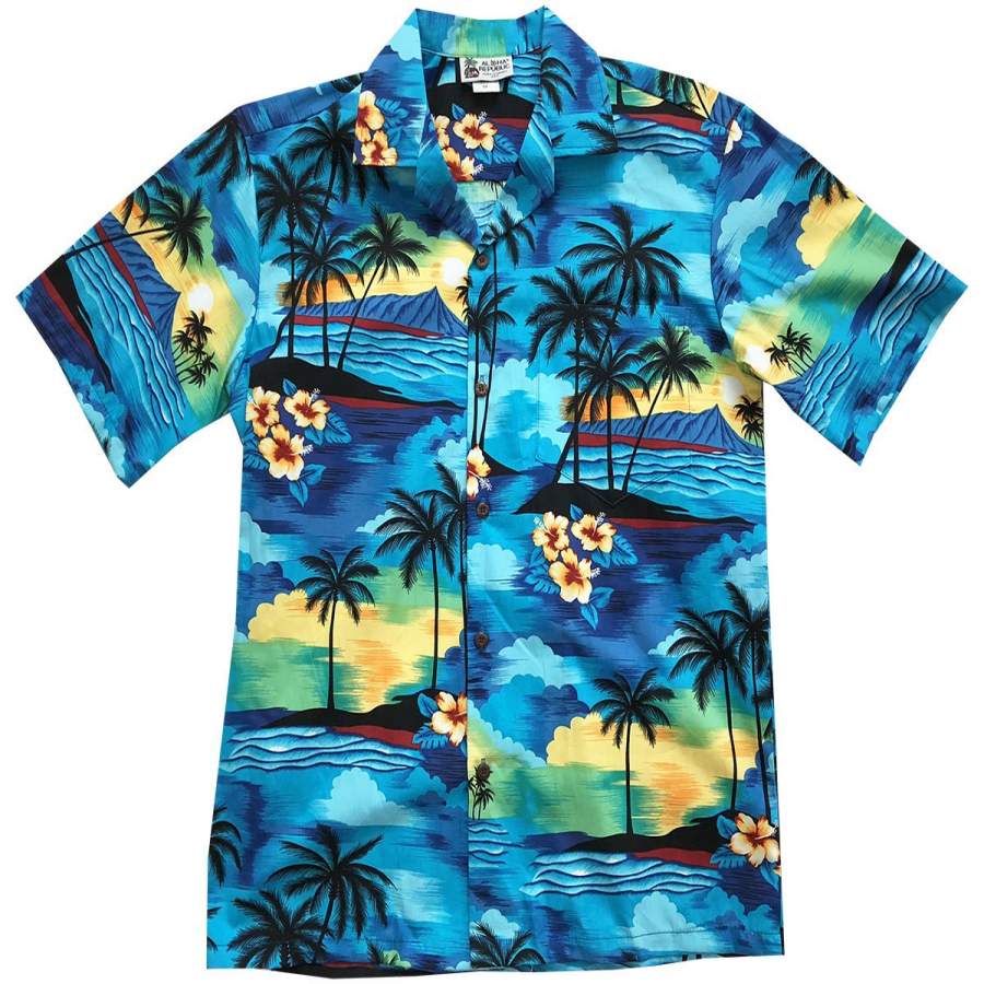 Diamond Head Dusk Blue Hawaii Shirt Ha50211