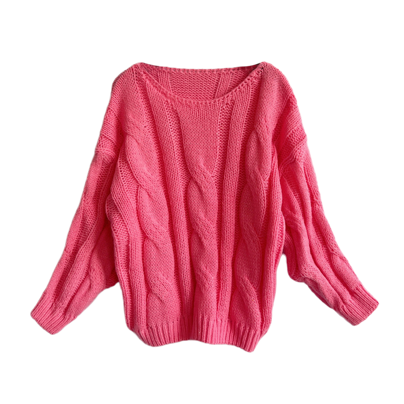 Xingqing Women Sweaters 2022 Autumn Winter Round Neck Long Sleeve Knitted Pullovers Tops Solid Color Soft Warm Jumper Knitwear alx