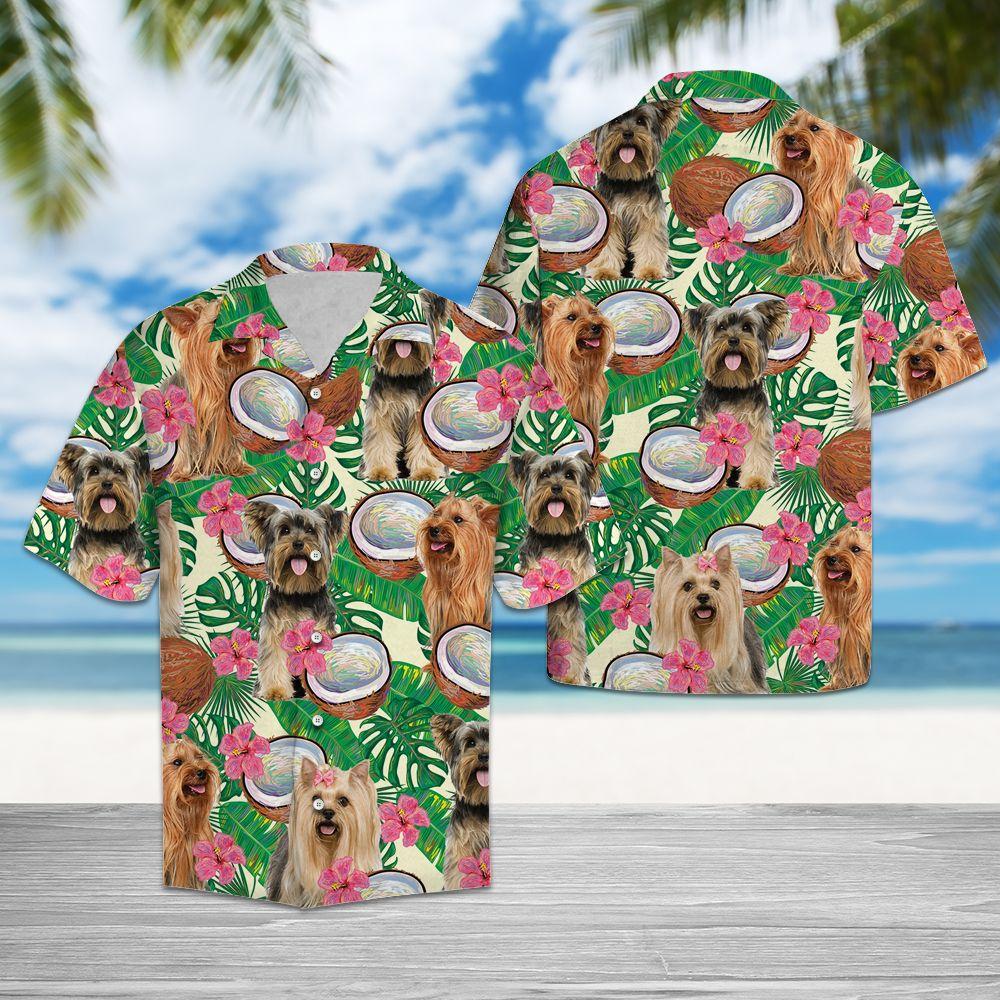 Yorkshire Terrier Tropical Coconut Hawaii Shirt Ha71801