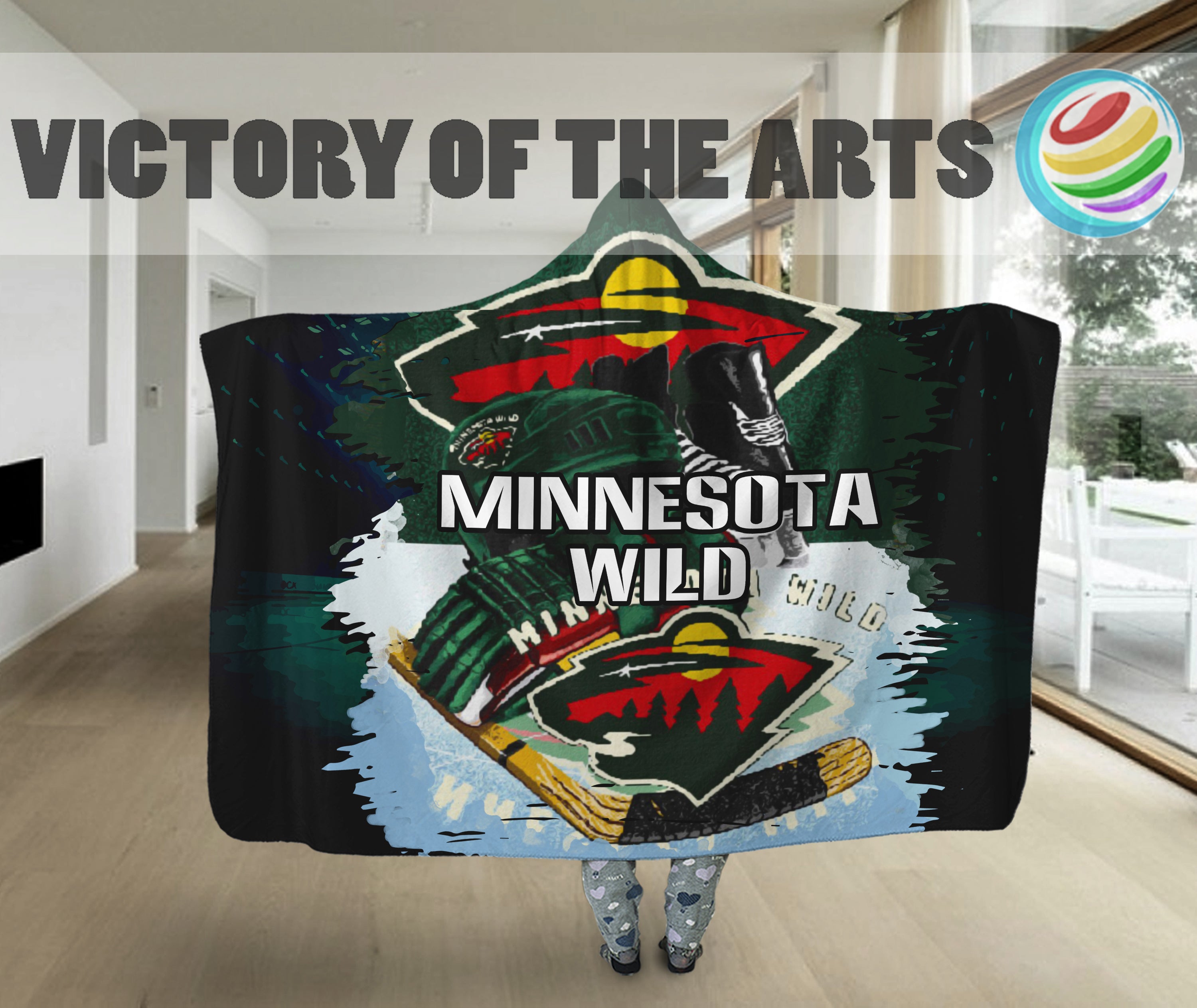 Minnesota Wild Home Gift For Fan 3D Full Printing Hooded Blanket 1606