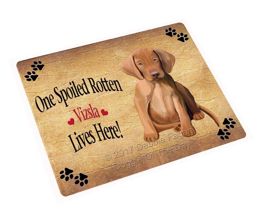 Spoiled Rotten Vizsla Puppy Dog Art Portrait Print Woven Throw Sherpa Plush Fleece Blanket