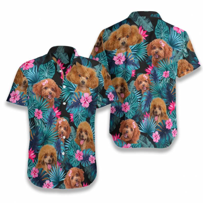 Poodle Tropical Tree Hawaii Shirt Ha9136