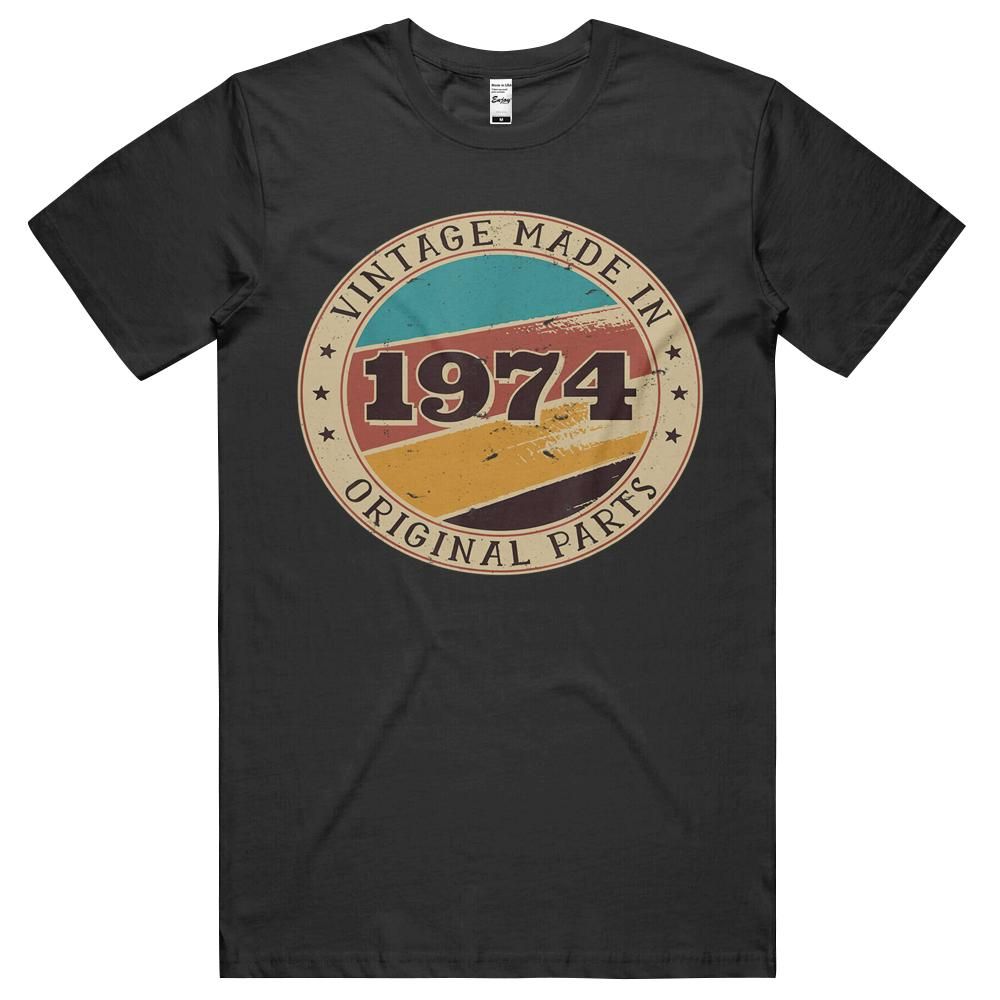 47th Birthday Retro Vintage 47 Years Old Made In 1974 Gift Unisex Shirt