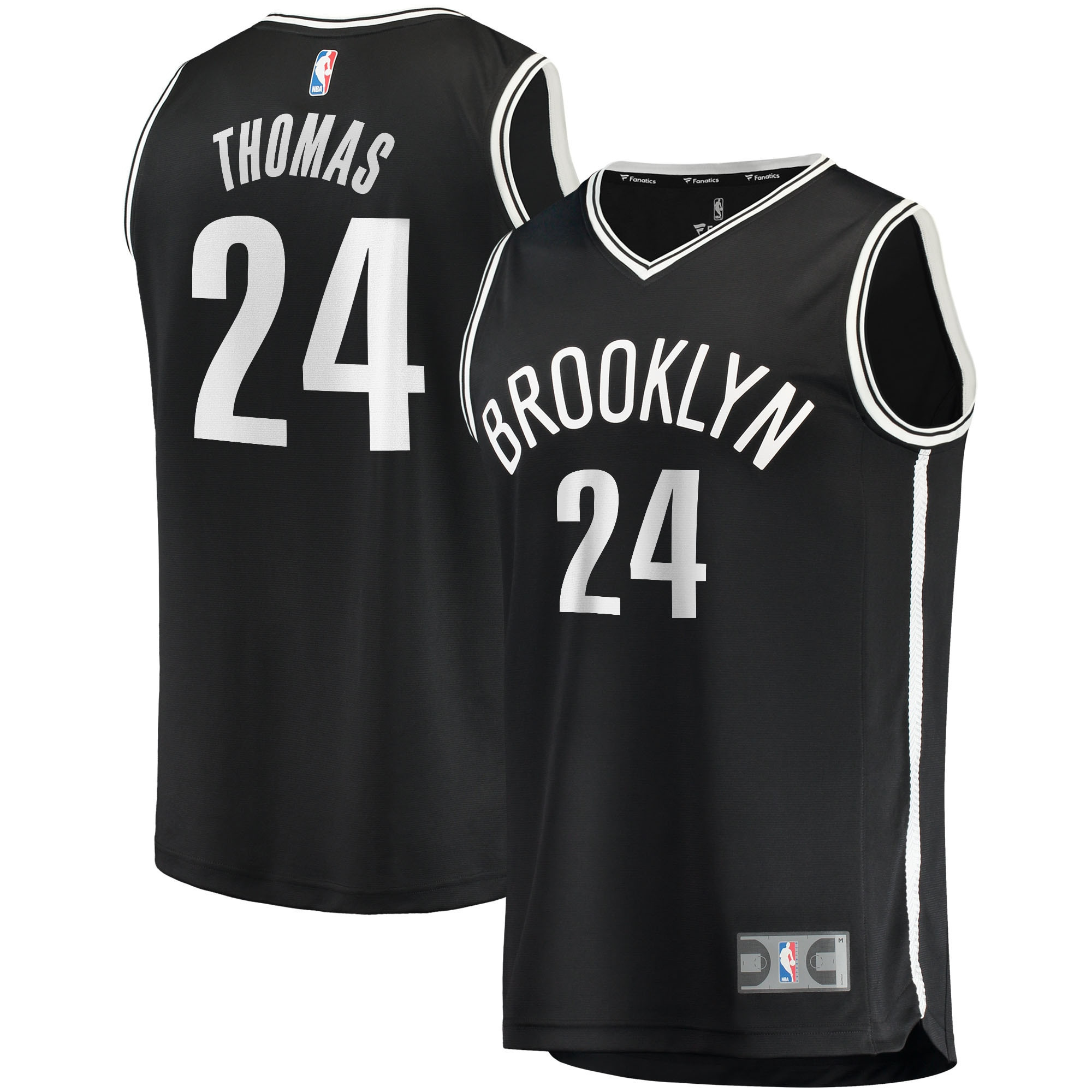 Cam Thomas Brooklyn Nets Fanatics Branded 2021/22 Fast Break Replica Jersey – Icon Edition – Black NBA