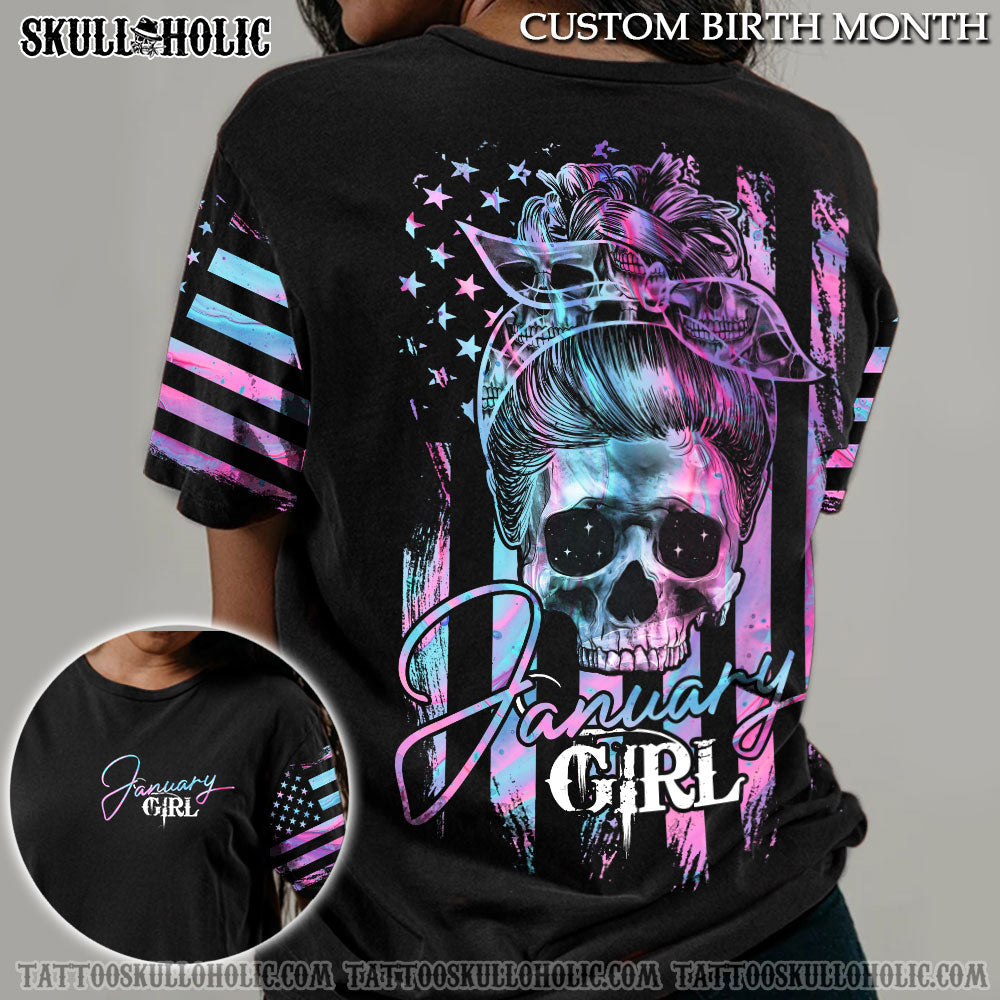 Personalized Month Skull Girl All Over Print – Tlty0912212