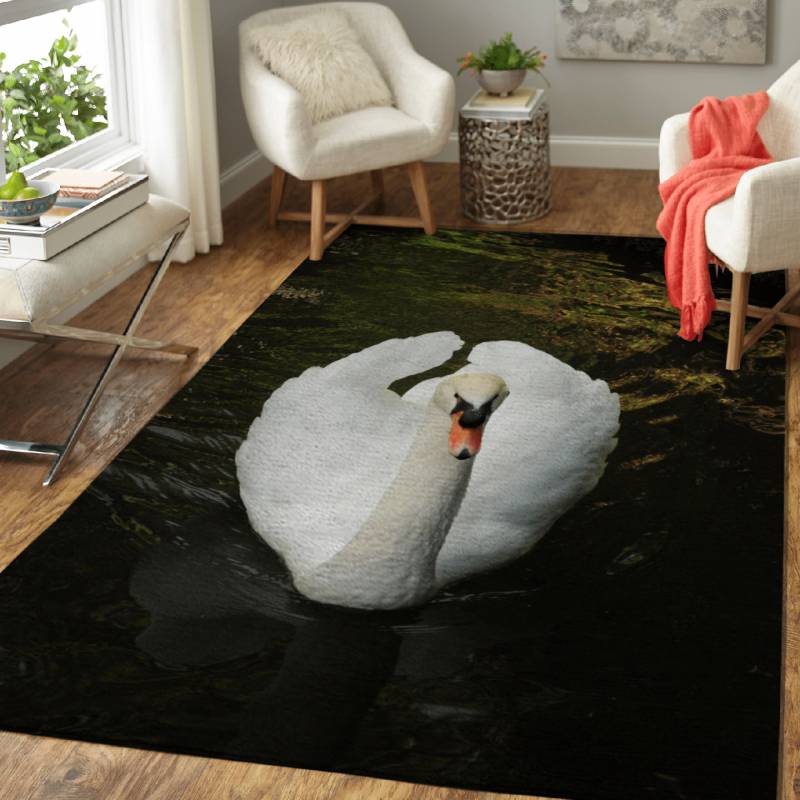 A beautiful Swan  – Animals Area Rug Carpet