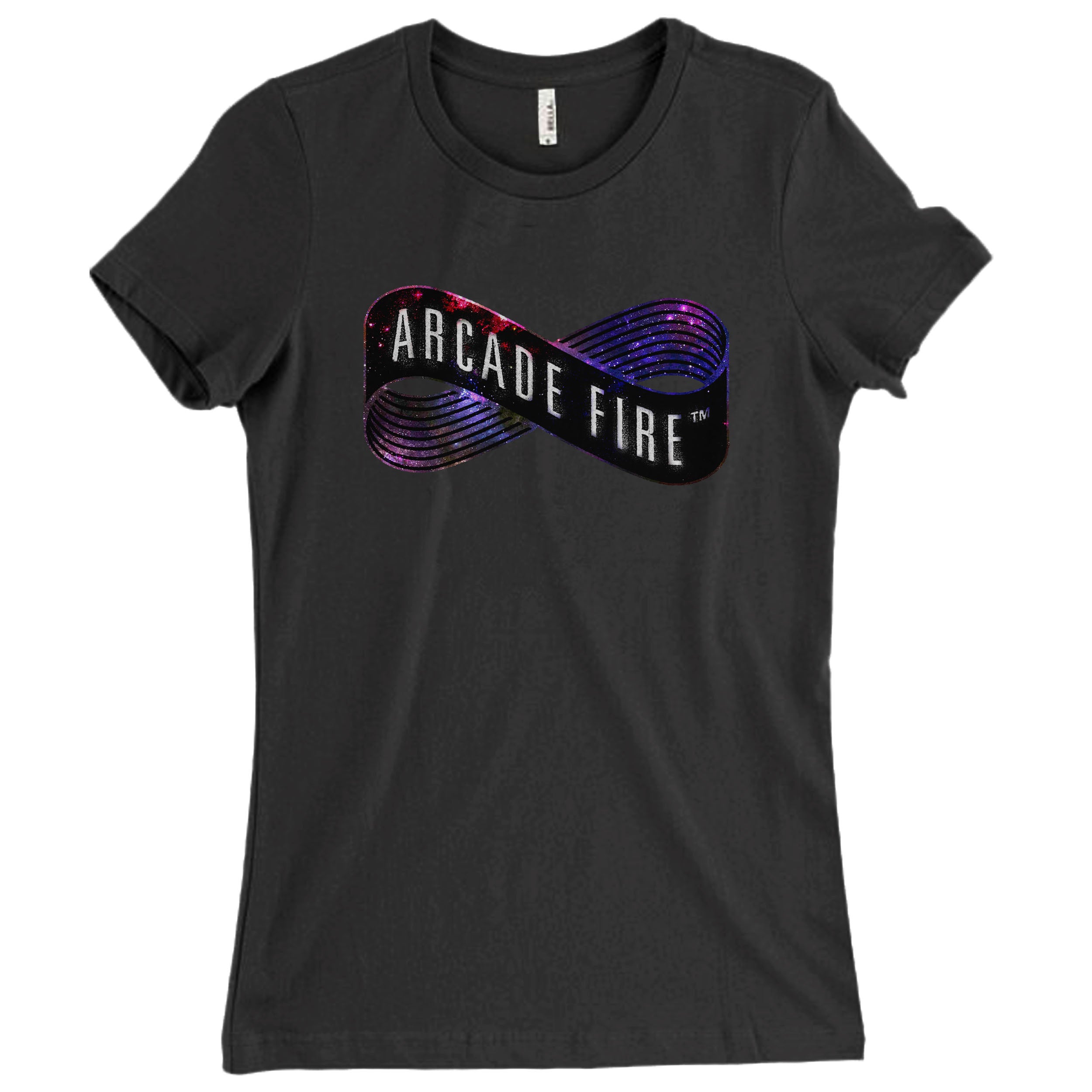 Arcade Fire Logo Galaxy Nebula Women T-Shirt