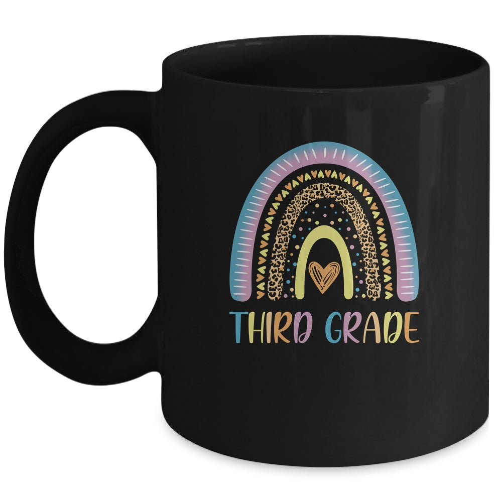 Third Grade Rainbow Leopard Girls Teacher Team 3Rd Grade Mug