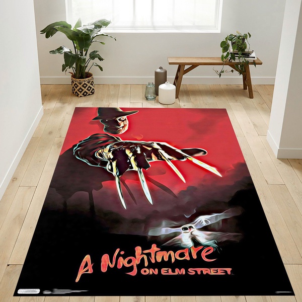 A Nightmare On Elm Street One Sheet Area Rug Bedroom Rug Home Decor Floor Decor