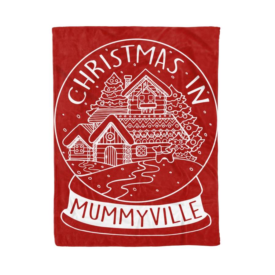 Christmas In Mummyville Snowball Custom Blanket Fleece Blanket