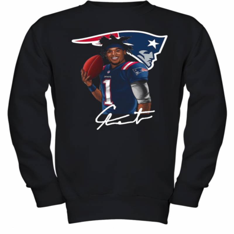 New England Patriots Cam Newton Signature Youth Sweatshirt