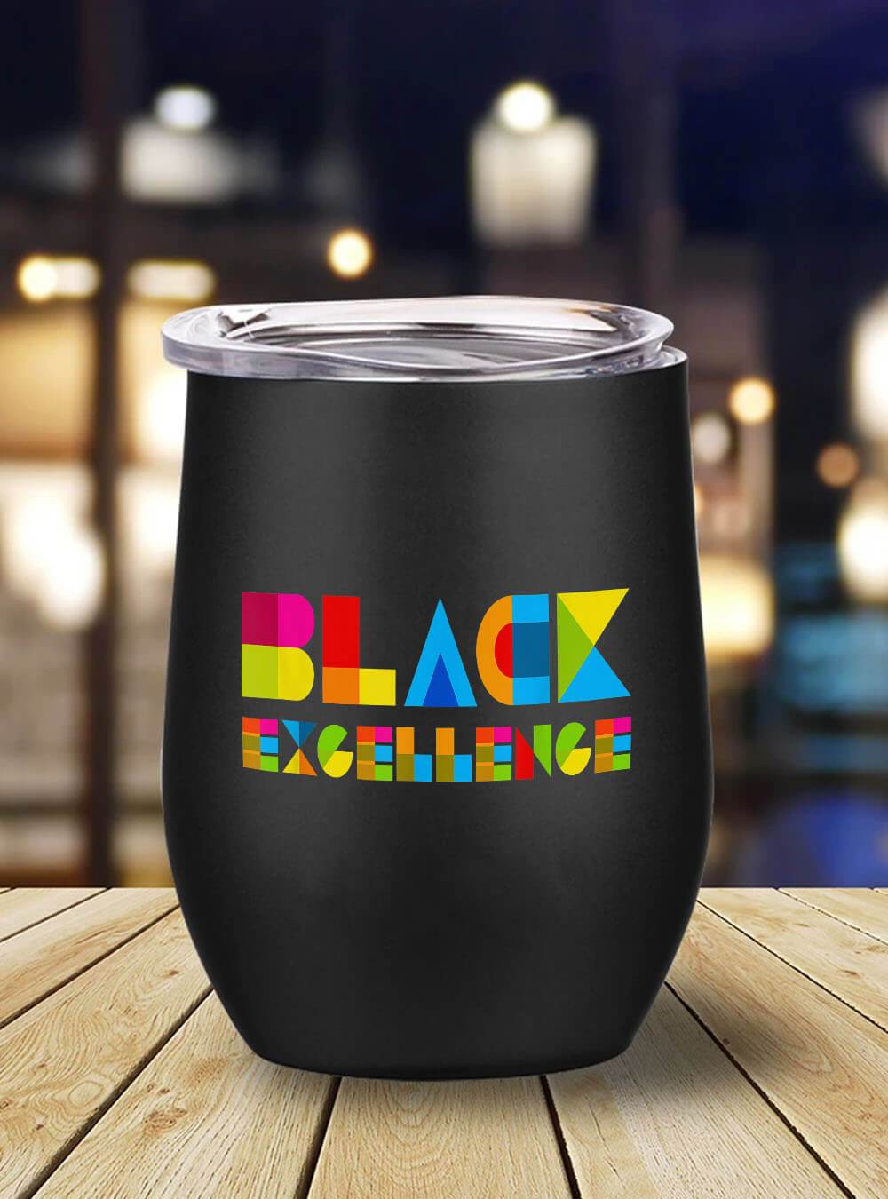 African American Tumbler Black College Black Excellence Melanin Stainless Steel Wine Tumbler Mug Black History Gift Ideas BPS8559