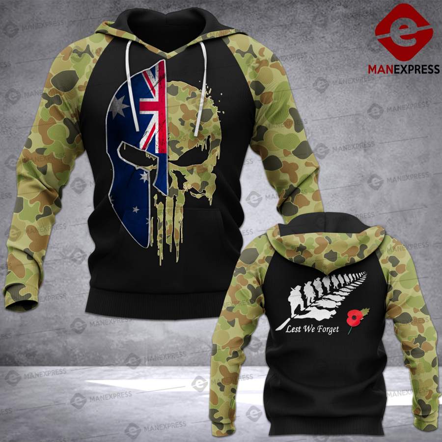 Australian Army -Australia 3D Printed Hoodie & Tshirt Spartan FORGET