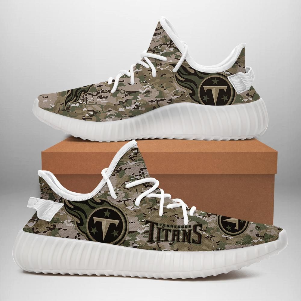 Tennessee Titans US Military Camouflage Custom Shoes Sport Sneakers Tennessee Titans Yeezy Boost 350