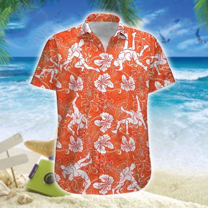 Orange Wrestling Fate Or Strong Unisex Hawaii Shirts Beach Shorts Ha56759