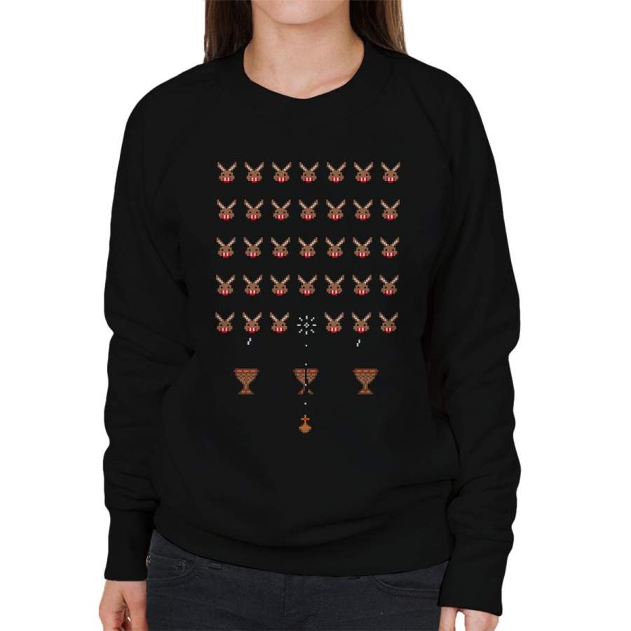 Space Rabbits Invaders Women’s Sweatshirt