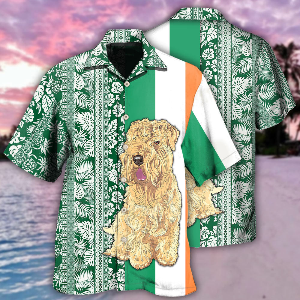 Wheaten Terrier Dog Tropical Leaf Hawaii Shirt Ha22391