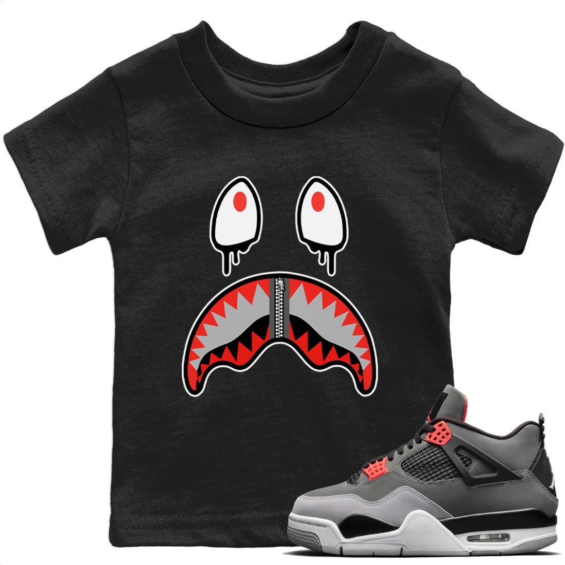 Shark Face T-Shirt – Air Jordan 4 Infrared Baby & Youth