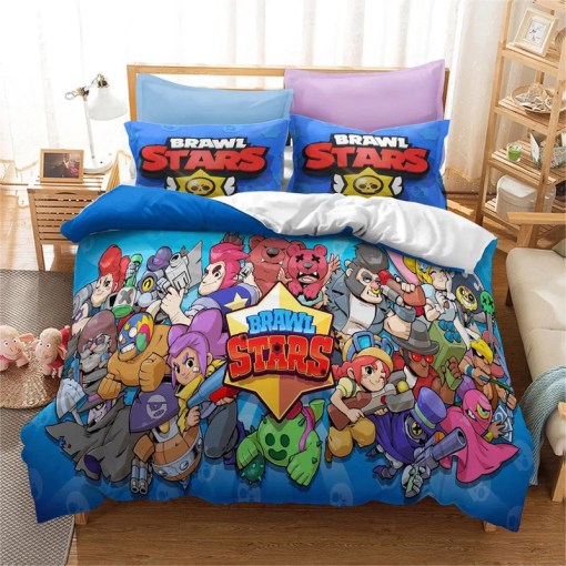 Brawl Stars 22 Duvet Cover Pillowcase Home Decor 3D Bedding Set 3133