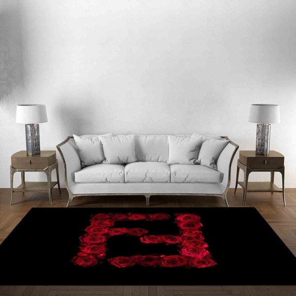 Fendi Logo Rug, Luxury Hypebeast Living Room Carpet, Fashion Brand Floor Decor