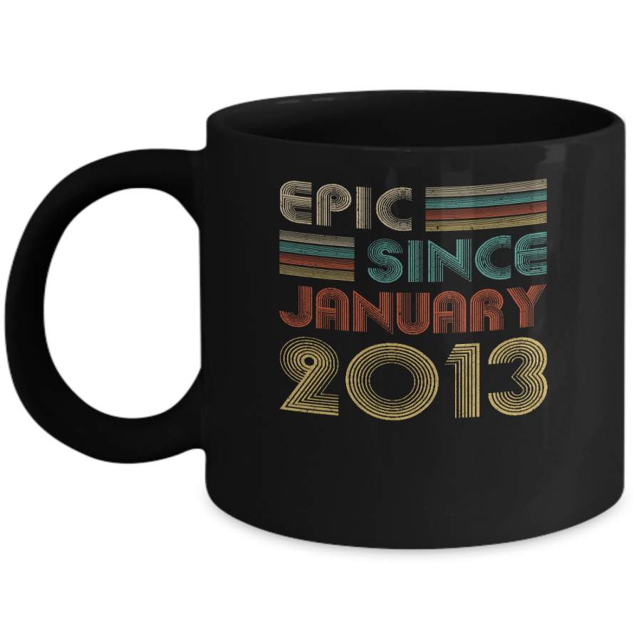 Epic Since January 2013 Vintage 7th Birthday Gifts Mug