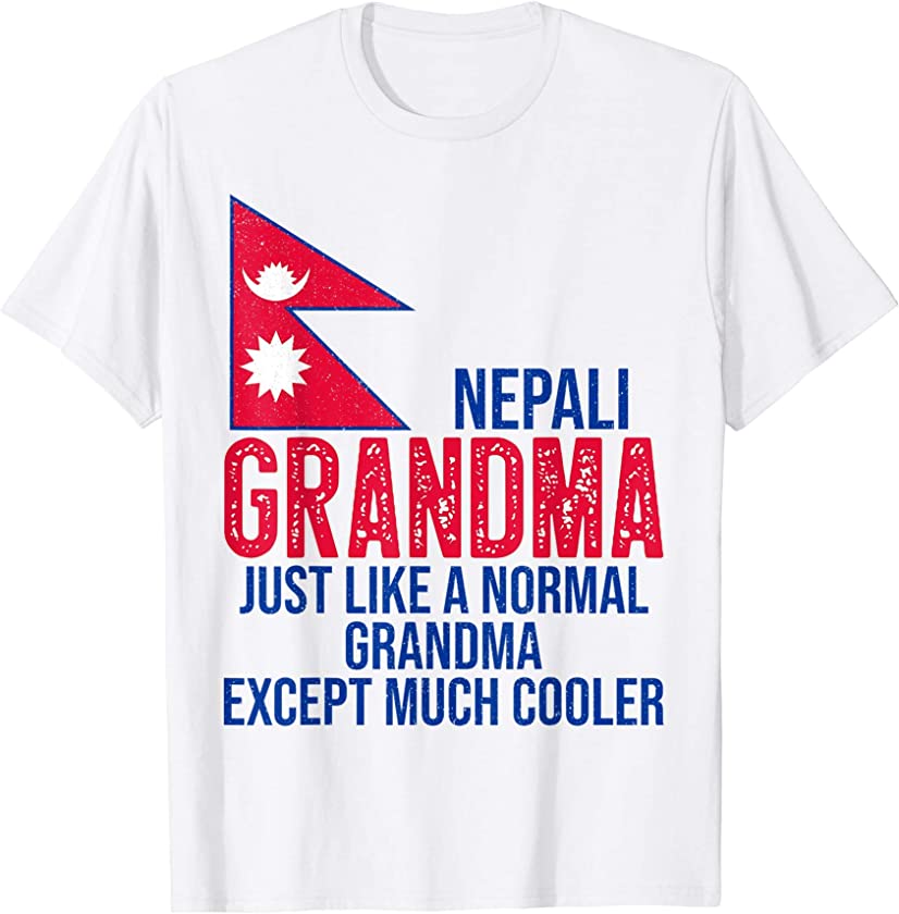 Vintage Nepali Grandma Nepal Flag for Mother’s Day T-Shirt