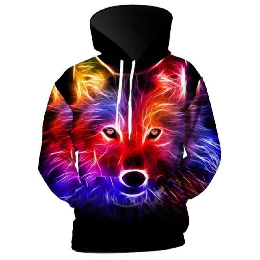 Wolf animal 3D full over print Hoodie W1