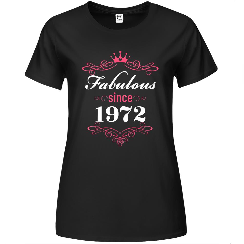 Fabulous Since 1972 50Th Birthday Shirt For Women Gift Premium Womens T Shirts