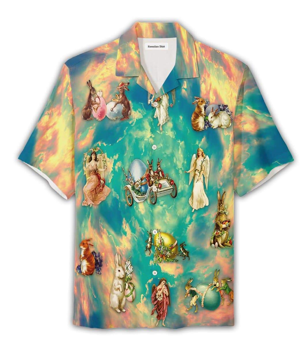 Angel in Heaven Sunset Easter Day Unisex Hawaiian Shirts #DH