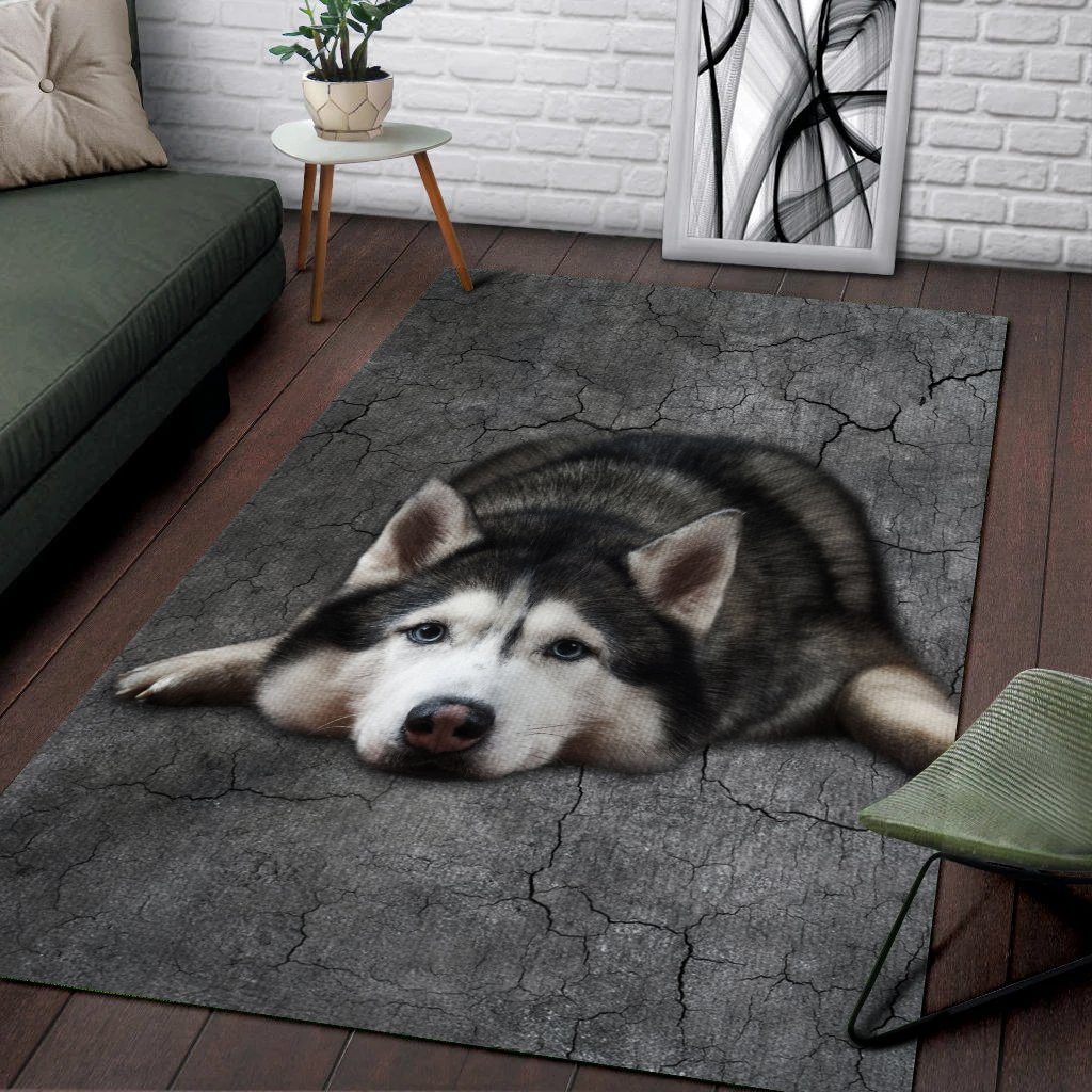 Husky  Area Rug 3D Full Printing