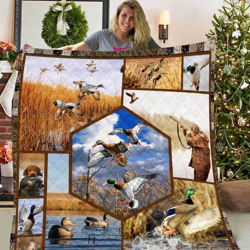 Duck Hunting Fleece Blanket - Quilt Blanket Fleece Blanket, Blanket Sofa Bed, 3D Blanket Teesummer